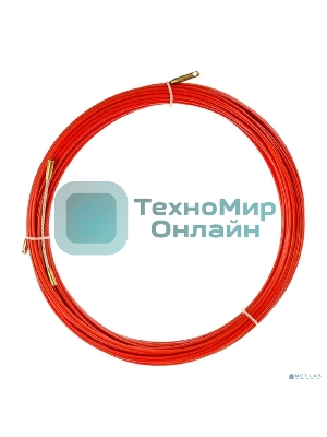 Протяжка кабельная Rexant (мини УЗК в бухте), стеклопруток, d=3,5 мм, 25 м, красная
