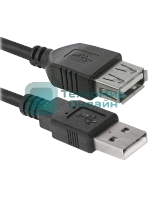 Кабель USB Defender USB02-10 USB2.0 AM-AF, 3.0м