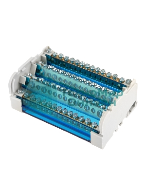 Шина на DIN-рейку в корпусе (кросс-модуль) Rexant 4х15