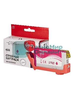Картридж струйный Sakura CZ111AE (№655 Magenta) для HP, пурпурный, 11 мл., 600 к.