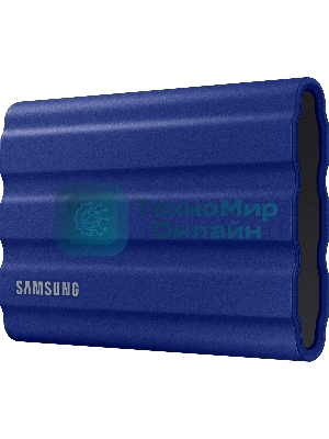 Внешний SSD Samsung T7 Shield, 2TB, USB 3.2 Gen 2 Type-C, R/W 1050/1000, синий