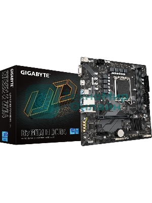 Материнская плата Gigabyte B760M H DDR4, LGA 1700, Intel B760, 2xDDR4, 4xSATA, 2xM.2, 1xPCIe 4.0 x16, 1xPCIe x1, 1xHDMI, 1xVGA, 1x 1Gb LAN, 2xUSB 2.0, 4xUSB 3.2 Gen 1, 3x3.5 мм, 7.1, Micro ATX