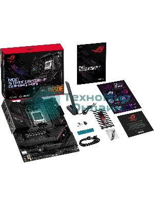 Материнская плата ASUS ROG STRIX B650E-F GAMING WIFI, AM5, AMD B650, 4xDDR5, 4xSATA, 3xM.2, 1xPCI-E 5.0 x16, 1xPCI-E 4.0 x4, 2xPCI-E x1, 1xHDMI, 1xDP, 1x 2.5Gb LAN, 4xUSB-A 2.0, 4xUSB-A 3.2 Gen 1, 2xUSB-A 3.2 Gen 2, 1xUSB-C 3.2 Gen 2, 1xUSB-C 3.2 Gen 2x2, 5x3.5 мм, 7.1, ATX