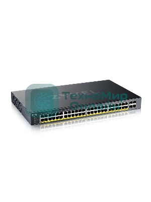Коммутатор XGS1935-52HP, 52 Port Smart Managed PoE Switch, 48x Gigabit PoE and 4x 10G SFP+, hybrid mode, standalone or NebulaFlex Cloud, 375 Watt PoE