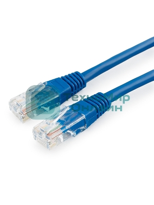 Патч-корд медный UTP Cablexpert PP10-1M/B cat.5e, 1м, литой, многожильный, синий
