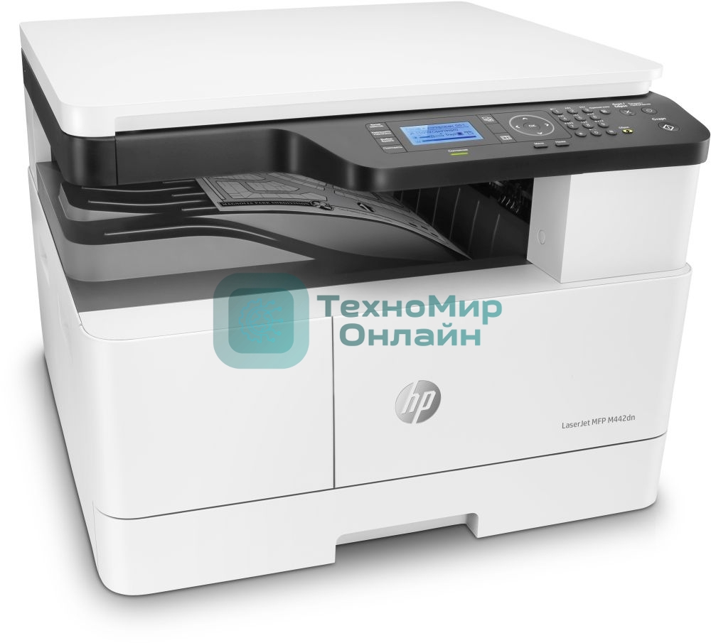 МФУ лазерное HP LaserJet M442dn (8AF71A), A3, ч/б, печ. до 24 стр/мин. (А4) до 13 стр/мин. (А3), 1200 x 1200 dpi (печать) 600x600dpi (скан.), USB, RJ-45
