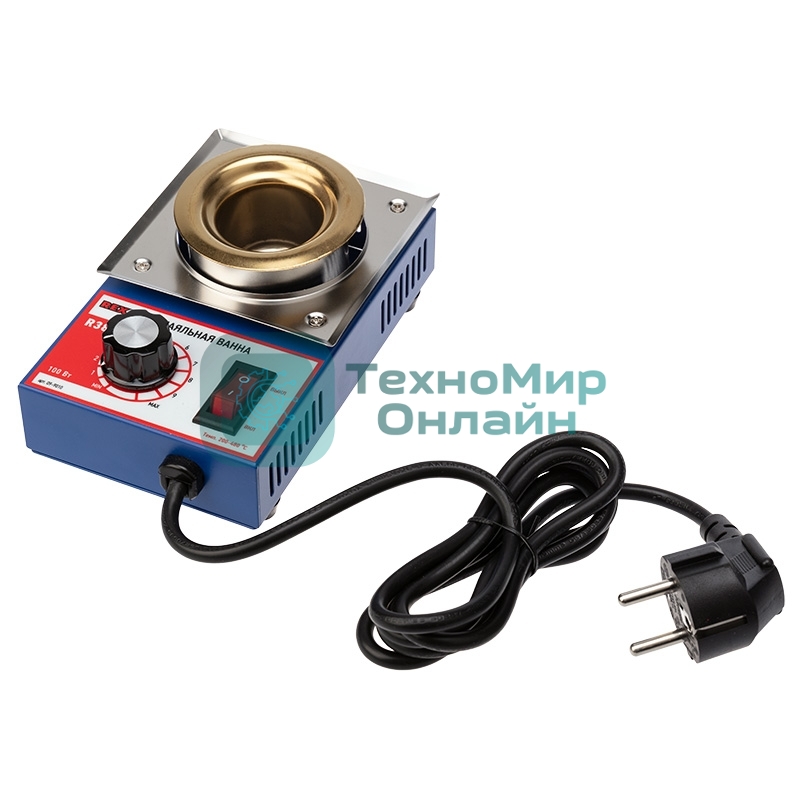 Паяльная ванна Rexant, модель R38, 100 Вт, ø 38 мм, 200-480 °C