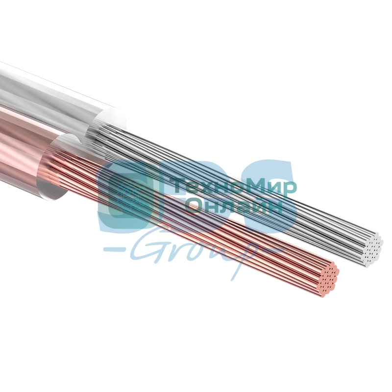 Кабель акустический Rexant 2х1,50 мм², прозрачный SILICON, мини-бухта 5 м