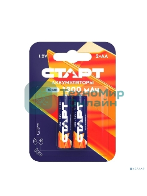 Аккумуляторы СТАРТ HR6 AA 1800mAh Ni-MH BL2 24/384, AA, 1800 мА·ч, 2 шт. в блистере