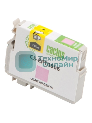 Картридж струйный Cactus CS-EPT0806 светло-пурпурный (11,4 мл) для Epson Stylus Photo P50/PX650/PX660/PX700/PX700W/PX710/PX710W/PX720/PX