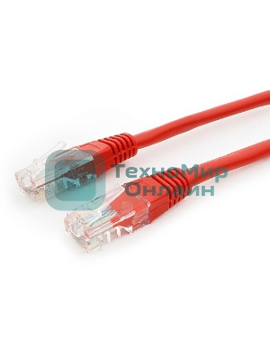 Патч-корд UTP Cablexpert cat.5e, 0.25м, литой, многожильный, красный