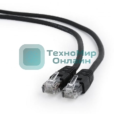 Патч-корд UTP Cablexpert cat.6, 0.5м, литой, многожильный, черный