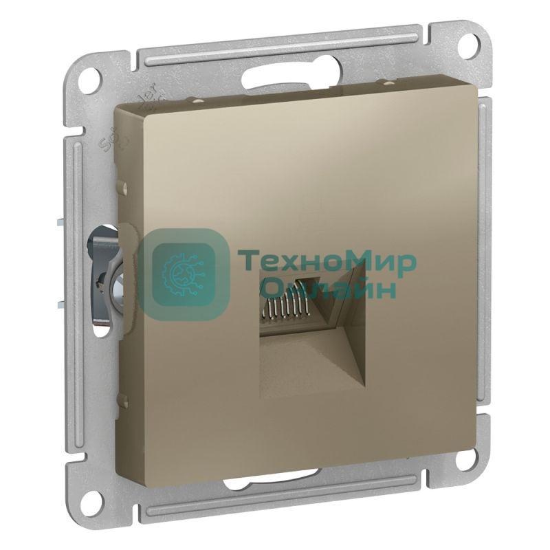 Механизм розетки компьютерной AtlasDesign RJ45 шампань SchE ATN000583