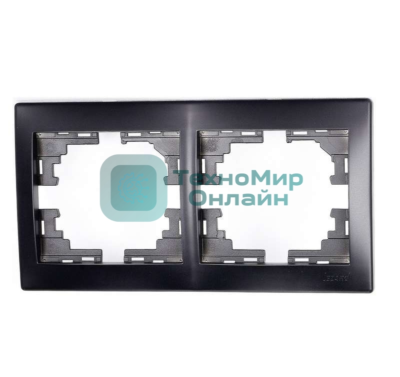Рамка 2-м Мира горизонтальная черный бархат LEZARD 701-4200-147