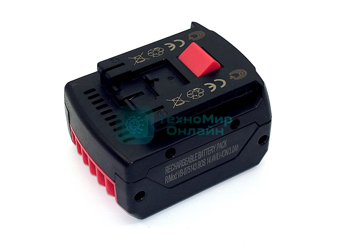 Аккумулятор для Bosch (p/n: 2607336078, 2607336150, BAT607, BAT614), 1,3Ah 14.4V Li-ion