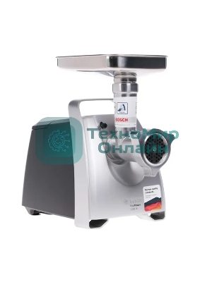 Мясорубка электрическая Bosch MFW68640 черный, 2200 Вт, 4.3 кг/мин, реверс, металлический лоток, насадки - 8