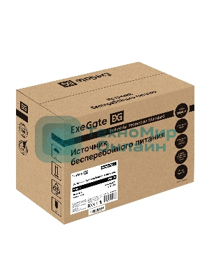 Источник бесперебойного питания ExeGate Power Back BNB-500.LED.2SH 500VA/300W, LED, 2*Schuko, черный