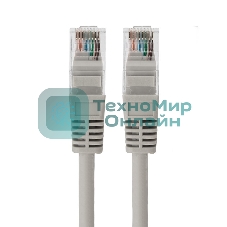 Пaтч-корд U/UTP Rexant, cat.5e, RJ45-RJ45, неэкранированный, LSZH серый, 1м