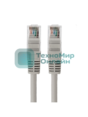 Пaтч-корд U/UTP Rexant, cat.5e, RJ45-RJ45, неэкранированный, LSZH серый, 1м