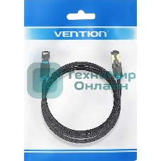 Патч-корд Vention прямой SFTP cat.8 RJ45 - 5м. черный Тканевая оплетка