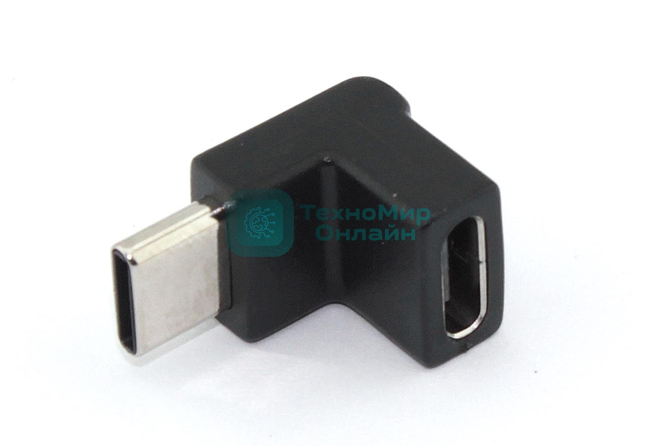 Переходник OTG USB Type-C мама на Type-C папа угловой
