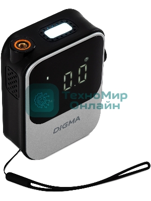 Автомобильный компрессор Digma QBK-120G серый, шланг 0.2м