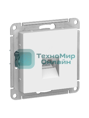 Розетка компьютерная RJ45, механизм, белый