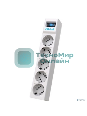 Сетевой фильтр ZIS PILOT Surge protector Pilot SG5 5 outlets (GP), 10A/2.2kVt, automatic circuit-breaker, 7 m