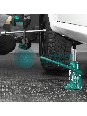 Домкрат гидравлический Сибртех бутылочный, 5т, 180-340 мм, в пластиковом кейсе