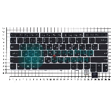 Клавиатура для ноутбука Lenovo Thinkpad T460S T470S черная с серебристой рамкой