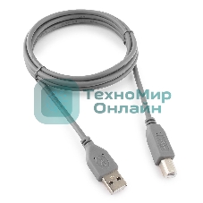 Кабель USB2.0 Pro Cablexpert CCP-USB2-AMBM-6G, AM/BM, 1.8м, экран, серый