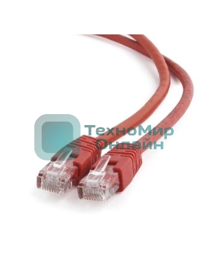 Патч-корд UTP Cablexpert cat.6, 0.5м, литой, многожильный, красный