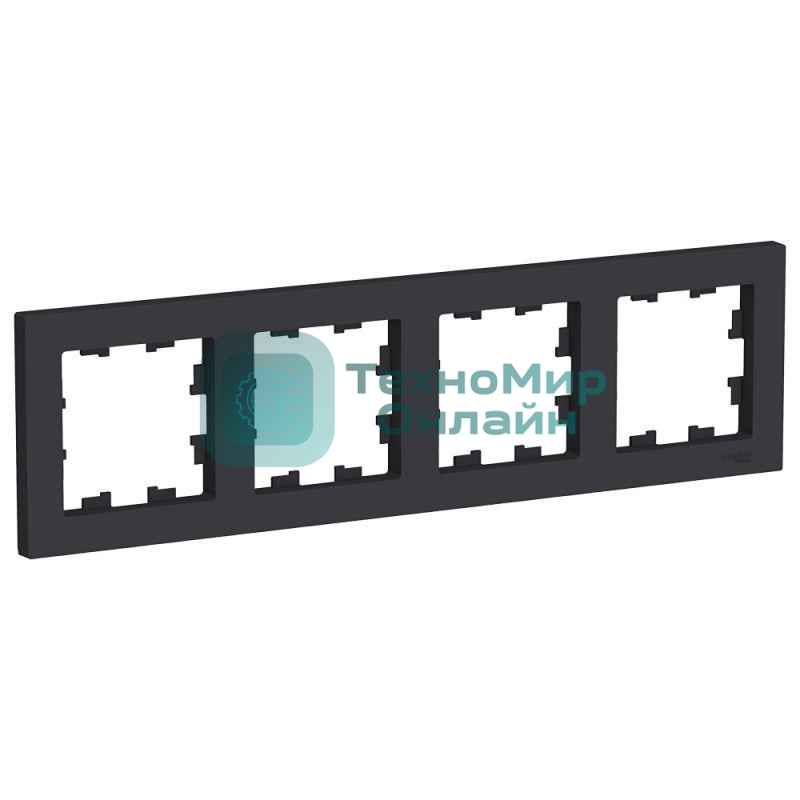 Рамка 4-м AtlasDesign универс. карбон SchE ATN001004