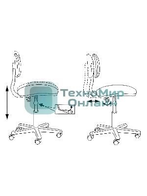 Кресло Бюрократ CH-1201NX черный, ткань, 100 кг