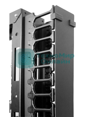 Вертикальный кабельный органайзер с пластиковыми пальцами 42U для шкафов ШТК-СП