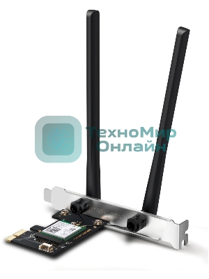 Сетевой адаптер Wi-Fi + Bluetooth Mercusys MA80XE AX3000 PCI Express (ант.внеш.несъем.) 2ант.