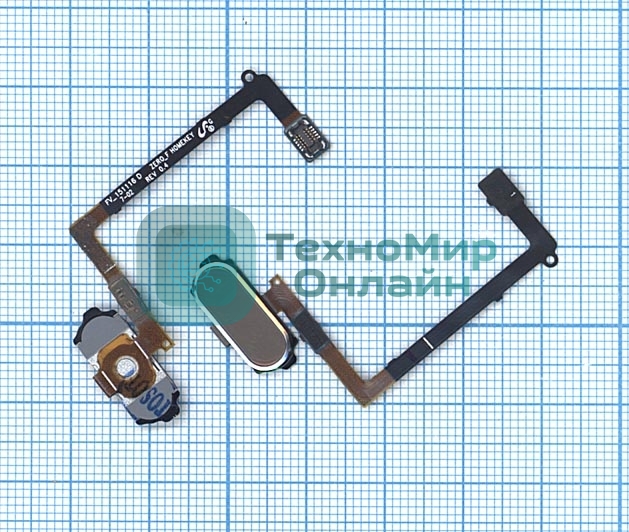 Кнопка HOME в сборе с механизмом и шлейфом для Samsung Galaxy S6 SM-G920F, золотая