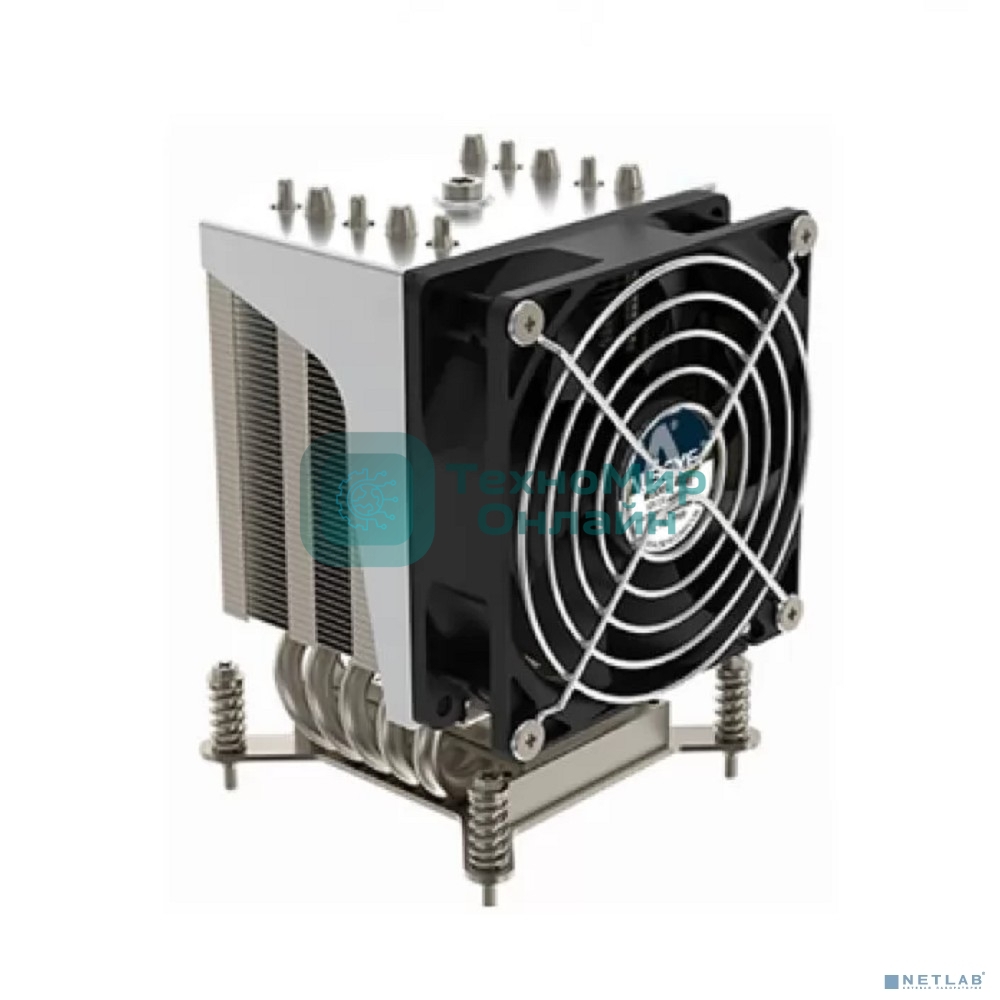 Кулер для процессора Alseye R19 серебристый, 92 мм, алюминий, 3800 об/мин, 40 дБ, 4 pin, 240 Вт, 125.8 мм