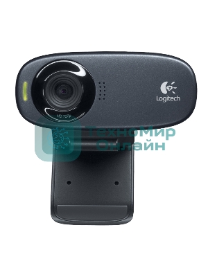Веб-камера Logitech C310 HD 1280x720, 30 кадр/с, USB Type-A, микрофон (шумоподавление), автоосвещение, универсальное крепление