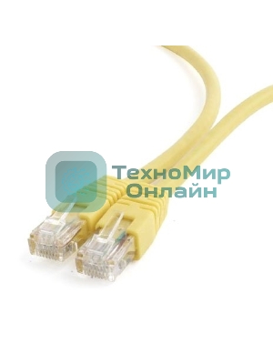 Патч-корд UTP Cablexpert cat.6, 0.5м, литой, многожильный, желтый
