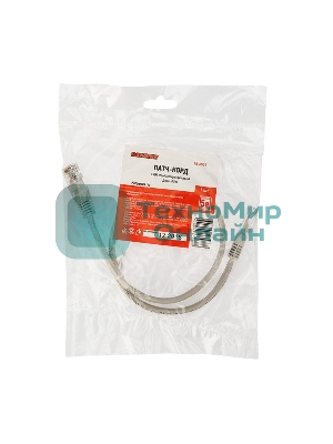 Пaтч-корд U/UTP Rexant, cat.5e, RJ45-RJ45, неэкранированный, LSZH серый, 0,5м