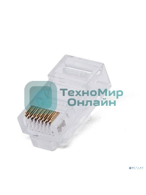 Коннектор RJ-45, Filum FL-NA-PLUG5E-2 5E кат., 8p8c, 6 мкм, универсальный, для одножильного и многожильного кабеля, уп/10 шт
