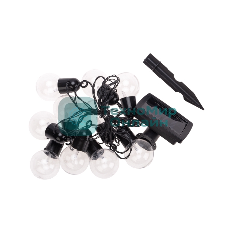 Гирлянда садовая Rexant Сэвил, 398см, 3000К, встроенный аккумулятор, солнечная панель,коллекция Лондон