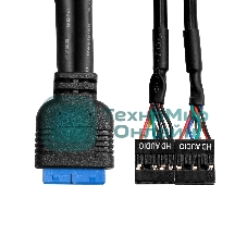 Планка USB на переднюю панель ExeGate U3H-627S, 3,5