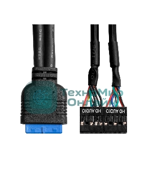 Планка USB на переднюю панель ExeGate U3H-627S, 3,5