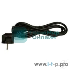 Кабель питания Gembird 3.0м, черный, с заземлением, пакет