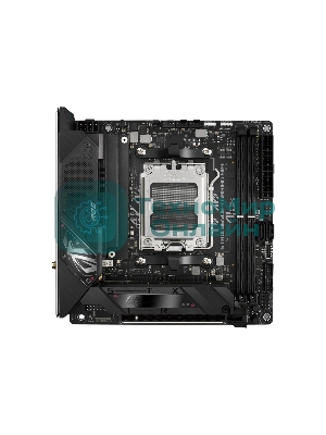 Материнская плата ASUS ROG STRIX B650E-I GAMING WIFI, AM5, AMD B650, 2xDDR5, 2xSATA, 2xM.2, 1xPCIe 5.0 x16, 1xHDMI, 1x 2.5Gb LAN, 4xUSB-A 3.2 Gen 2, 1xUSB-A 3.2 Gen 1, 1xUSB-C 3.2 Gen 2x2, 3x3.5 мм, 7.1, Mini-ITX
