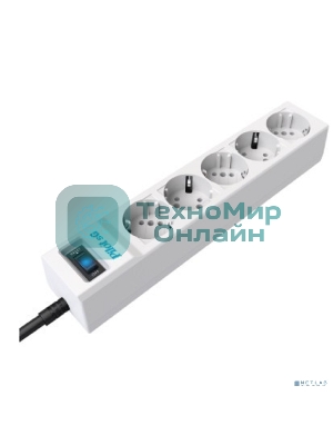 Сетевой фильтр ZIS PILOT Surge protector Pilot SG5 5 outlets (GP), 10A/2.2kVt, automatic circuit-breaker, 7 m