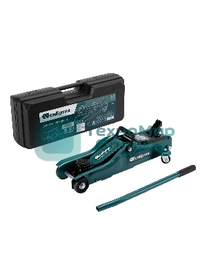 Домкрат гидравлический подкатной Сибртех 2 т, 85-330 мм, низкий подхват, в пластиковом кейсе