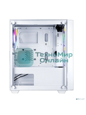 Корпус Ginzzu CL640 mATX FAN 4*12FRGb передняя панель Сетка Белый